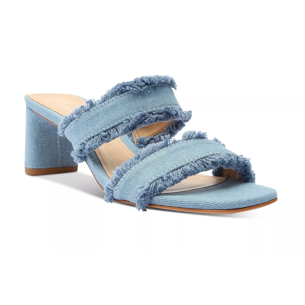 Schutz Amely Mid Block Fabric Sandal